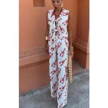 Chic Argeousgor Y2k 2 Piece Pants Set for Summer Fun