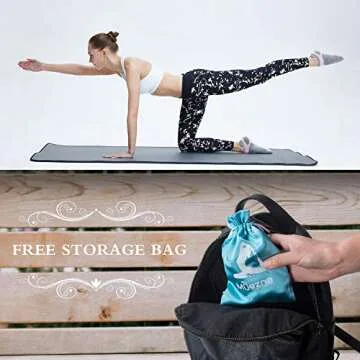 Muezna Non Slip Yoga Socks for Women, Anti-Skid Pilates, Barre, Hospital Socks with Grips, Size 5-10