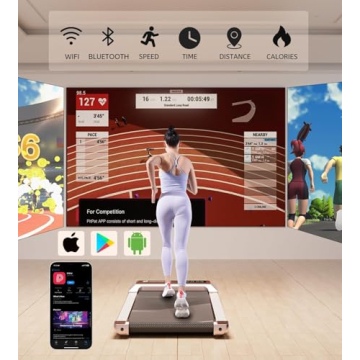 DeerRun Portable Under Desk Walking Pad for Home Office