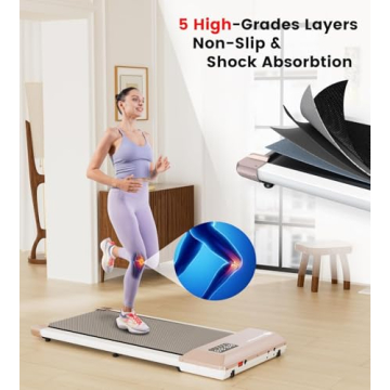 DeerRun Portable Under Desk Walking Pad for Home Office