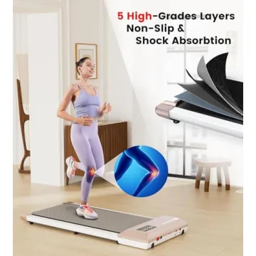 DeerRun Portable Under Desk Walking Pad for Home Office