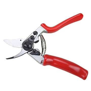 Felco Pruning Shears (F 12) - High Performance Swiss Made One-Hand Garden Pruner with Steel Blade