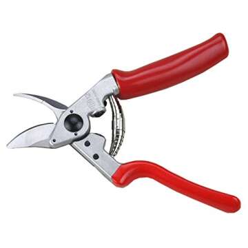 Felco Pruning Shears (F 12) - High Performance Swiss Made One-Hand Garden Pruner with Steel Blade
