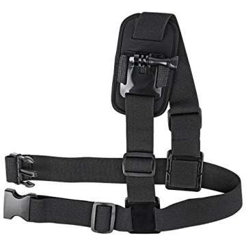 Hapurs Shoulder Strap Mount Harness Single Shoulder Video Camera Shoulder Chest Strap Supports Belt for GoPro Hero 2 3 GoPro HD GoPro HERO 3+ Hero 4 Hero 4 Session Hero 5 Session Gopro Hero 5 Hero 6
