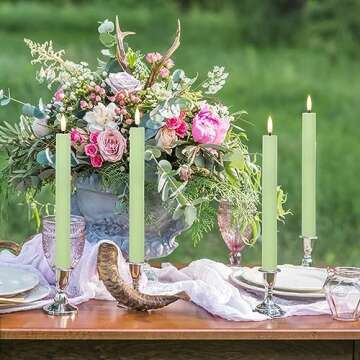 Wondise Flameless Taper Candles with Remote - 6 Pack