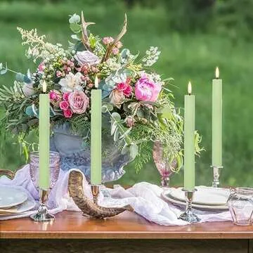 Wondise Flameless Taper Candles with Remote - 6 Pack