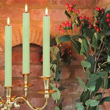 Wondise Flameless Taper Candles with Remote - 6 Pack