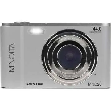 Minolta MND20 44 MP / 2.7K Ultra HD Digital Camera (Silver)