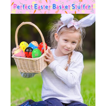 6 Pack Colorful Wooden Musical Shakers for Toddlers