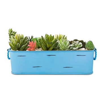 Monarch Abode 20812 Blue Stonewashed Box Planter