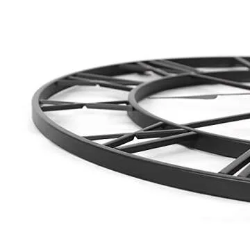 INFINITY TIME Large 30 Inch Wall Clocks for Modern Living Room Decor,Black Metal Roman Numeral Wall Clock Decorative for Dinning Room,Home Office