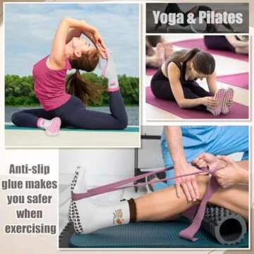 Jeyiour 10 Pair Pilates Socks - Stylish Non-Slip Yoga Socks