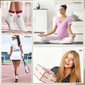 Jeyiour 10 Pair Pilates Socks - Stylish Non-Slip Yoga Socks