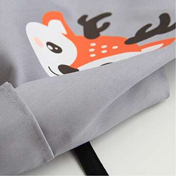 Polyester Cotton Family Aprons with Pocket Adjustable Extra Long Ties for Kids Parents Boys Girls Kitchen Cooking Painting 2Pack (Grey)