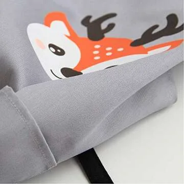 Polyester Cotton Family Aprons with Pocket Adjustable Extra Long Ties for Kids Parents Boys Girls Kitchen Cooking Painting 2Pack (Grey)