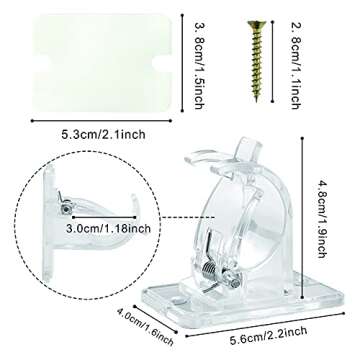 Elegant Self-Adhesive Curtain Rod Holders - 2/4 PCS