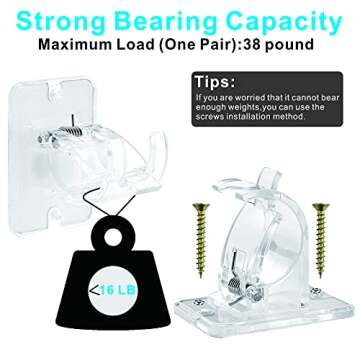 Transparent Curtain Rod Holders for Stylish Installations