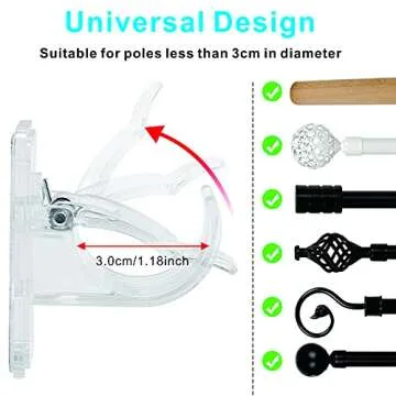 Transparent Curtain Rod Holders for Stylish Installations
