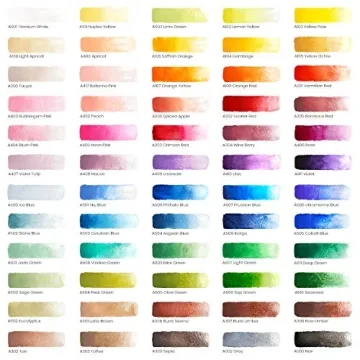 ARTEZA Watercolor Paint Set with 60 Vibrant Colors