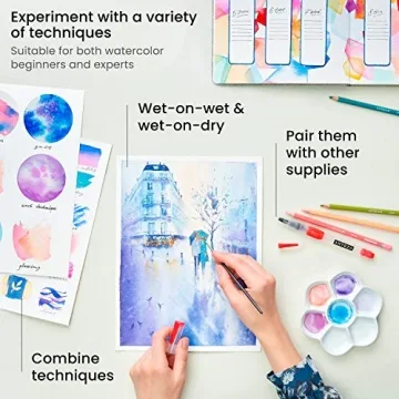 ARTEZA Watercolor Paint Set with 60 Vibrant Colors