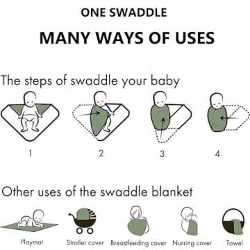 Bayceen Large Rayon Jersey Knitted Swaddle Blanket for Babies