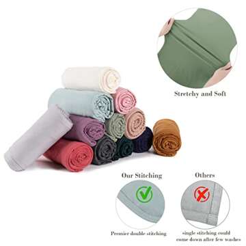 Bayceen Large Rayon Jersey Knitted Swaddle Blanket for Babies