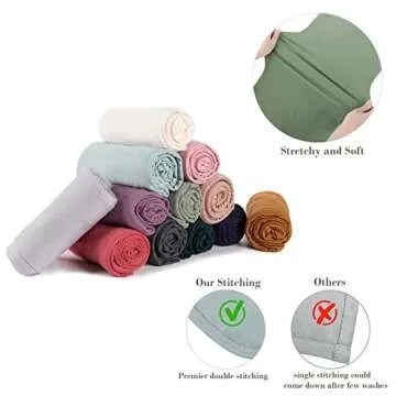 Bayceen Large Rayon Jersey Knitted Swaddle Blanket for Babies