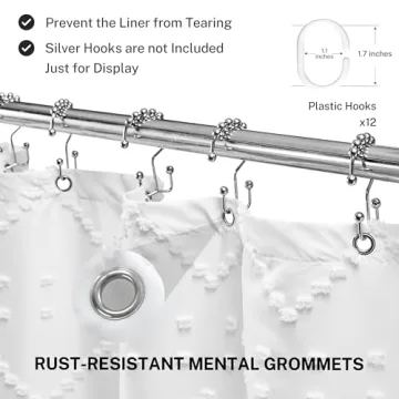 Elegant Boho White Shower Curtain for Stylish Bathrooms