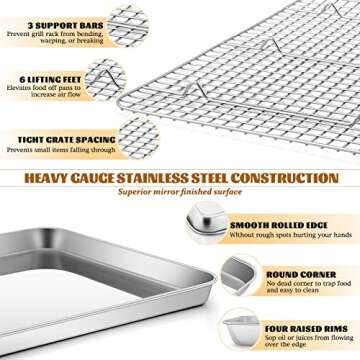 Quality Stainless Steel Baking Sheet Set for Every Kitchen