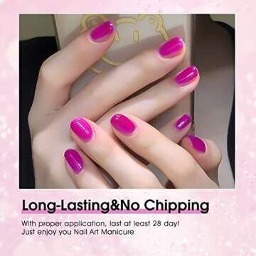 VENALISA Purple Violet Gel Nail Polish, 12ml Purple Gel Polish Neon Dark Purple Color Soak Off UV LED Nail Gel Polish Nail Art Starter Manicure Salon DIY at Home, 0.43 OZ