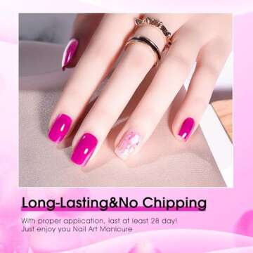 VENALISA Purple Violet Gel Nail Polish, 12ml Purple Gel Polish Neon Dark Purple Color Soak Off UV LED Nail Gel Polish Nail Art Starter Manicure Salon DIY at Home, 0.43 OZ