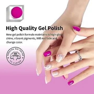 VENALISA Purple Violet Gel Nail Polish, 12ml Purple Gel Polish Neon Dark Purple Color Soak Off UV LED Nail Gel Polish Nail Art Starter Manicure Salon DIY at Home, 0.43 OZ
