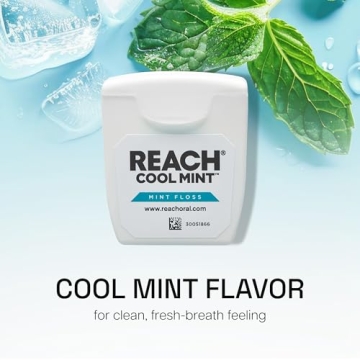 REACH Cool Mint Floss for Fresh Breath and Plaque Removal