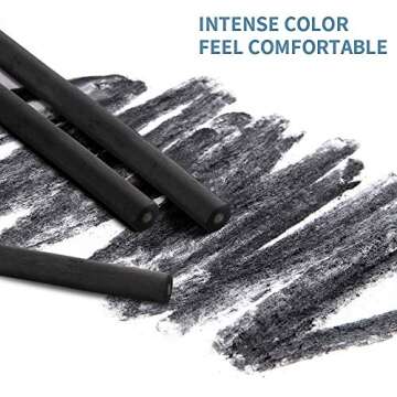 MyLifeUNIT Willow Charcoal Sticks, 4 Pack Vine Charcoal Pencils for Artists Drawing (48 PCS)