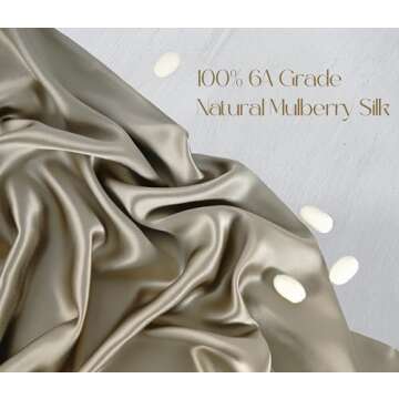 ZIMASILK 100% Pure Mulberry Silk Pillowcase for Hair and Skin Health,Soft and Smooth,Both Sides Prem...
