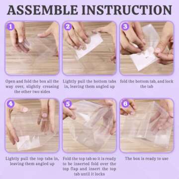 COMFECTO Clear Plastic Boxes for Parties and Events