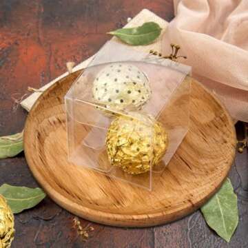 COMFECTO Clear Plastic Boxes for Parties and Events