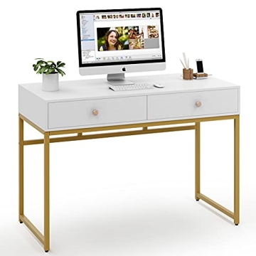 Tribesigns 47 inch Modern Office Desk with Storage Drawers