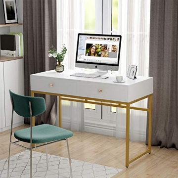 Tribesigns 47 inch Modern Office Desk with Storage Drawers
