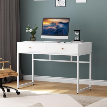 Tribesigns 47 inch Modern Office Desk with Storage Drawers