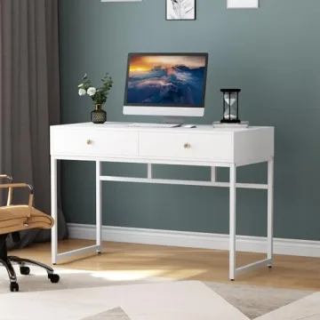 Tribesigns 47 inch Modern Office Desk with Storage Drawers