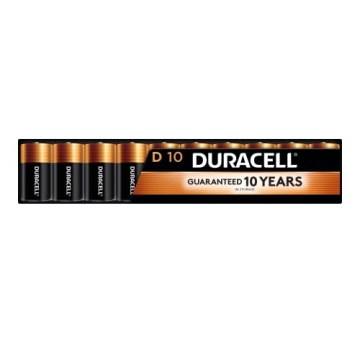 Duracell Coppertop D Batteries - Long-lasting All-Purpose Power for Home and Office