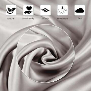Ravmix 100% Mulberry Silk Pillowcase for Hair and Skin with Hidden Zipper, Both Sides 21Momme Silk, 1PCS