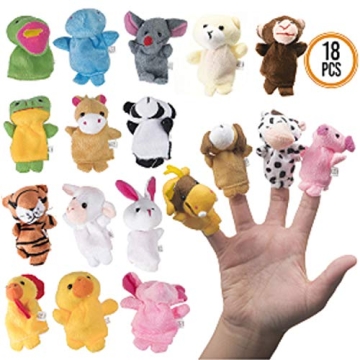 PREXTEX 18-Piece Animal Finger Puppets for Kids Fun
