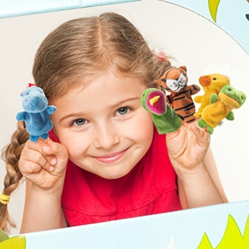 PREXTEX 18-Piece Animal Finger Puppets for Kids Fun