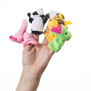 PREXTEX 18-Piece Animal Finger Puppets for Kids Fun
