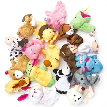 PREXTEX 18-Piece Animal Finger Puppets for Kids Fun