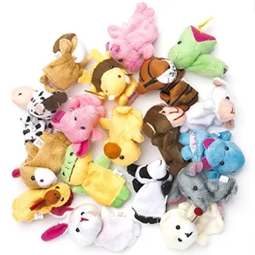 PREXTEX 18-Piece Animal Finger Puppets for Kids Fun