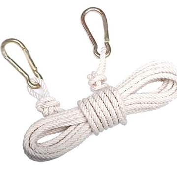 Portable Cotton Clothesline with Carabiner Hooks - Ideal for Travel & Home