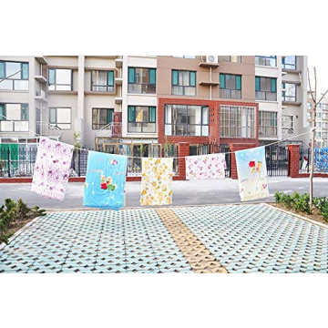 Portable Cotton Clothesline with Carabiner Hooks Travel Home